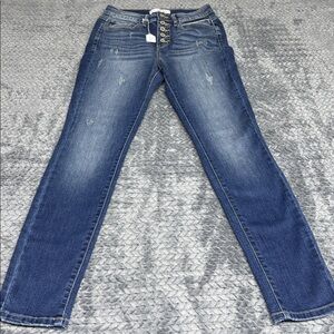 Kancan Classic High-Rise Blue Skinny Jeans - Women